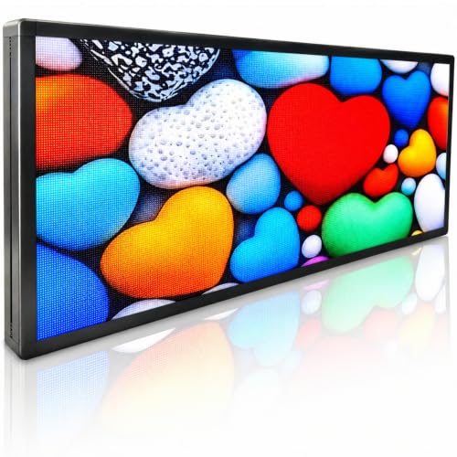 P3 Outdoor Programmable LED Sign, Full Color Digital Display for Business - size: P3 40"x18"