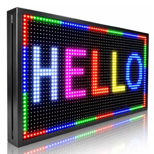 P10(26" * 14") Open Led Scrolling Sign Programmable Digital Outdoor Message Board Message Board Wifi Control Display Screen Matrix Panel Electronic For Business Full Color - color: Full Color, size: P10 (26 x 14 inches)