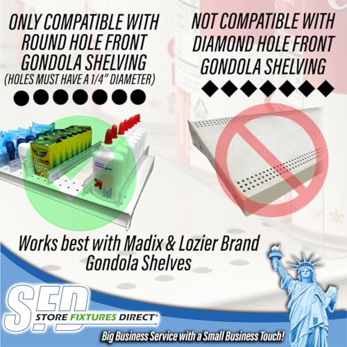 Black Extendable Adjustable Depth Gondola Shelf Dividers for Shelves 14" to 22" D, 100 Pack - size: 100 Pack