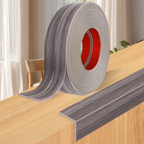 Wall Corner Protector Moulding Trim Peel and Stick - color: Brown Walnut Wood, size: 0.8 In x 10 Ft
