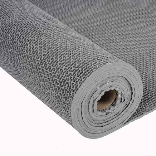 jxgzyy Commercial Drainage Mat Non Slip Wet Area Commercial Floor Mat, Grey - color: Grey, size: 196.8"L x 36"W x 0.2"Th