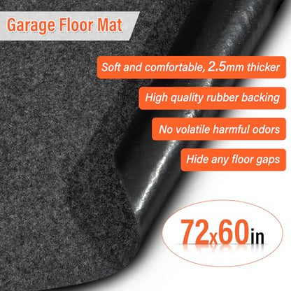 60 X 72 In Garage Floor Mat Under Car,Oil Spill Mat,Premium Maintenance mat - size: GFM-60x72IN