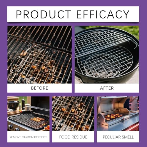 2Pcs Fast Acting Heavy Duty Grill Degreaser Spray, Heavy Duty BBQ Grill Degreaser, Outdoor Grills Cleaner, For Kitchen Grates and Racks
