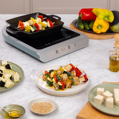 SMEG 1800W Portable Induction Cooker – Collezione Collection | Single-Burner Induction Hob with Probe, 9 Power Levels + Boost, Touch Controls — Travel/RV/Compact Kitchen-Jade - color: Jade
