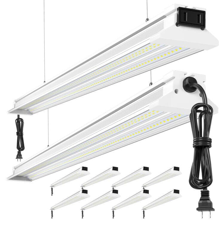 Bright Led Shop Lights 4FT| Hanging Or Surface Mount| 60W 9000LM 5000K - size: 4FT-8PACK