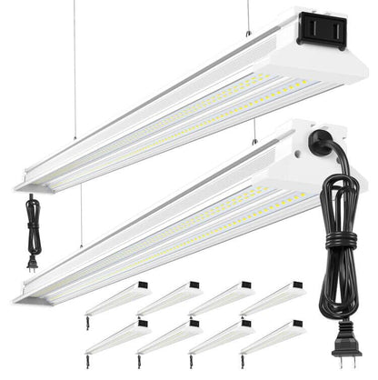 Bright Led Shop Lights 4FT| Hanging Or Surface Mount| 60W 9000LM 5000K - size: 4FT-8PACK
