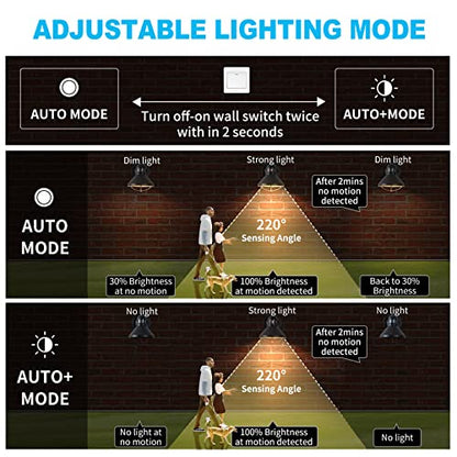 LONEDRUID 2 Pack Dusk to Dawn Motion Sensor Outdoor LED Wall Light Fixture - color: Black