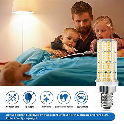 E12 LED Candelabra Light Bulbs, 200W Equivalent Chandelier Bulbs, 3000K Daylight White Non-Dimmable E12 LEDs Bulbs, 20W LED Light Bulb for Chandeliers, Ceiling Fan, Pendant, Wall sconces, Pack of 4 - color: Orange