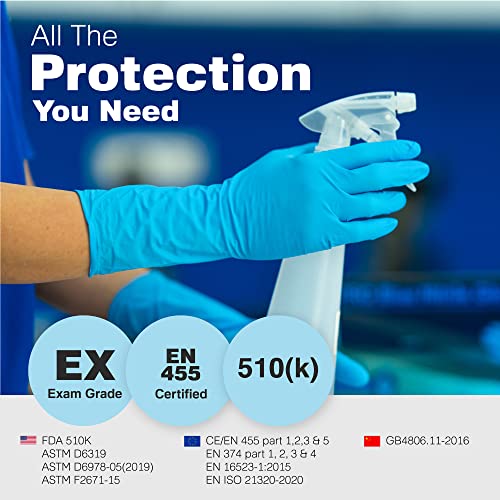 Raxwell 8.5 Mil Nitrile Gloves, Heavy Duty Cleaning Gloves, For Adults - size: X-Large, style: 1 Pallet (84 Cases)