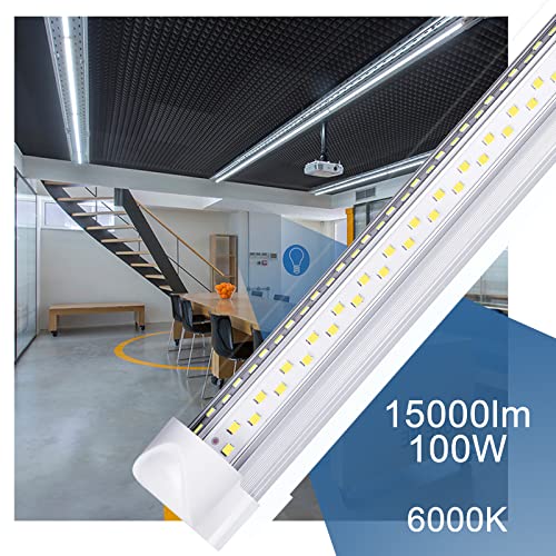 ONLYLUX 8Ft LED Shop Light Fixture 8 Foot 100W 15000LM 6500K