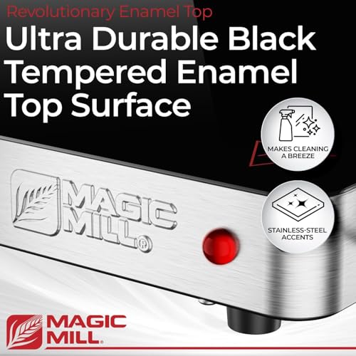 Magic Mill 3 Pack Premium-Grade Glass Food Warmer for Parties Buffet, XL Stainless Steel Modern Electric Warming Tray, Adjustable Temperature Control, Advanced Heating System Size-21x16 (3PK)