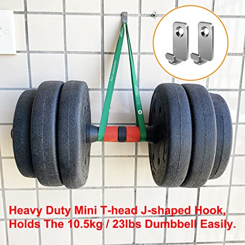 10pcs Heavy Duty T-Head J-Shaped Hangers 304 Stainless Steel Wall Mounted Mini Wall Hooks Hanger for Mirror Picture Frames Hanging Wire/D Rings/Keyhole Hangers - style: T-head J-shaped Hanger (10pcs)