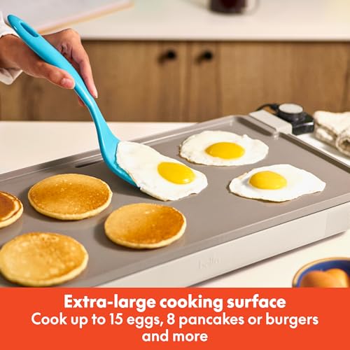 bella 12 x 22 Electric Ceramic Nonstick, Nontoxic Griddle, Oatmilk - color: Oatmilk