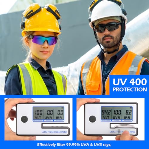 OXG Work Safety Glasses for Men Women, ANSI Z87.1 UV Protection - color: 12p-clear