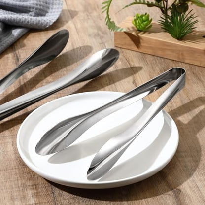 2 Pack Silver Polished Serving Tongs 12 Inch - color: Silver, size: 12 Inch