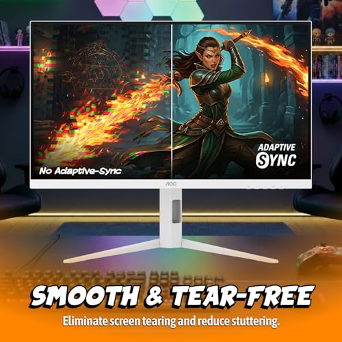 AOC 27 Inch Gaming Monitor QHD 320Hz Mini-LED HDR1000, White, Q27G4SLM/WS - size: 27" 320Hz Mini-LED White