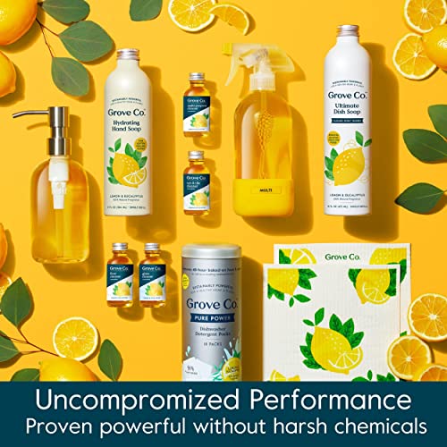 Grove Co. Tub and Tile Cleaner, 6 x 1 fl oz Refills, Lemon & Eucalyptus - size: 1 Fl Oz (Pack of 6)