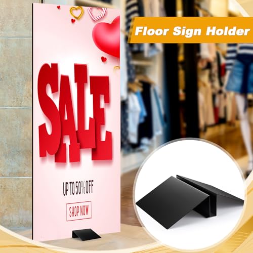 Blulu 1 Pcs 12 Inches Metal Floor Sign Stand Holder for Foam Board - size: 12 Inches