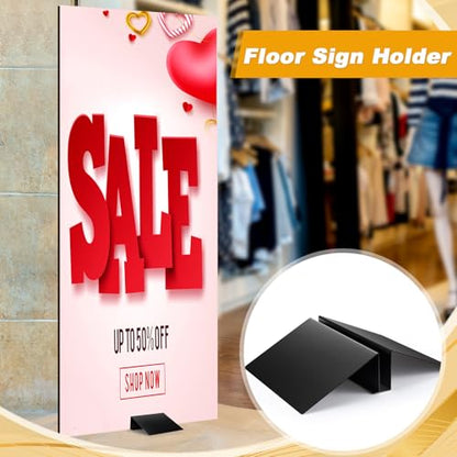 Blulu 1 Pcs 12 Inches Metal Floor Sign Stand Holder for Foam Board - size: 12 Inches