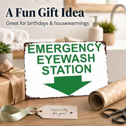 Emergency Eyewash Station Metal Sign 8 x 12 Inch