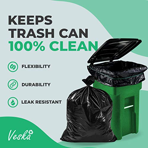 Veska 65 Gallon Trash Bags Heavy Duty | 120 Count | 64 Gallon Trash Bags for Toter - Large Garbage Bag 70 Gallon - size: 120 Count (Pack of 1)