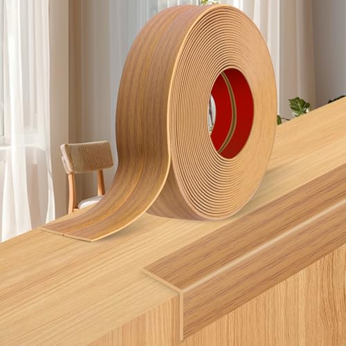 Wall Corner Protector Moulding Trim Peel and Stick - color: Light Brown Wood, size: 2.4 In x 40 Ft