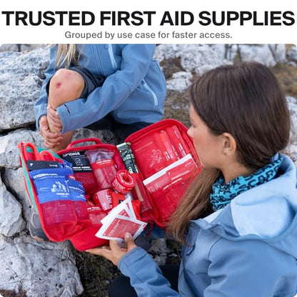 SurviveX Large First Aid Kit, Emergency Kit for 3-4 People - size: Large