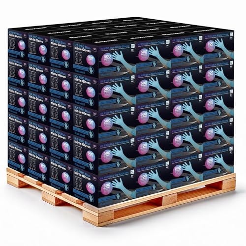 Raxwell 8.5 Mil Nitrile Gloves, Heavy Duty Cleaning Gloves, For Adults - size: X-Large, style: 1 Pallet (84 Cases)