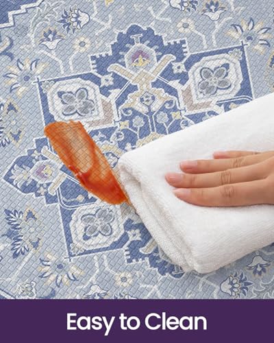 DEXI Kitchen Floor Mats Cushioned Anti Fatigue Runner Rug 24x59 Light Blue - color: Light Blue, size: 59"L x 24"W x 0.4"Th