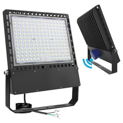 STASUN 400W 60000LM LED Flood Stadium Light with Photocell, 100-277V Dusk to Dawn Outdoor Lighting, 5000K Daylight, IP67 Waterproof, ETL Certified for Sport Courts Arena Parking Lot - size: 400W-Photocell