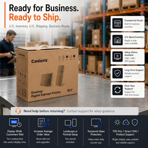 18.5" Countertop Digital Signage Display