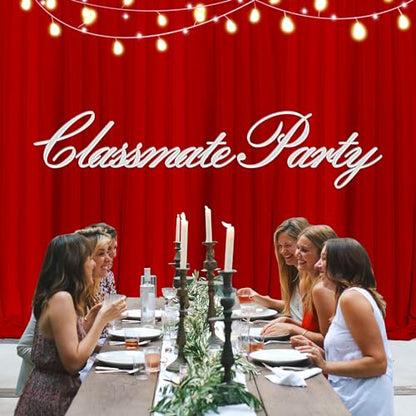 MEETSKY Blue Backdrop Curtains,Birthday Backdrop Drapes,5ft x 7ft,2 Panels - color: Red, size: 60"W x 84"L (Pack of 2)