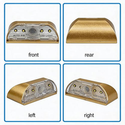 Door Light Small Motion Sensor Light Battery Powered Gold - color: Gold