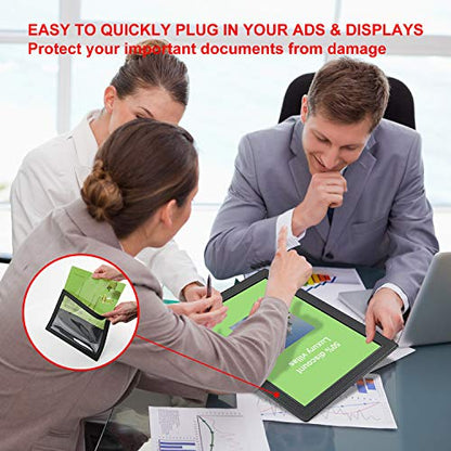 Retail Advertisement Counter Mat for 8.5 x11 Inch, Superior Quality Signature Pad, Durable Non-Skid Countertop Sign Holder, Customizable Writing Pad for Credit Card Transactions for Bank(3 Packs)