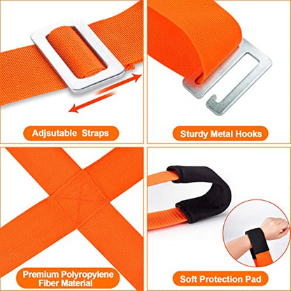 Moving Straps Adjustable, Furniture Moving Lifting Straps for 2 Movers，Shoulder Lifting System for Move Furniture, Appliances, Mattresses, Heavy Objects up to 800 lbs - color: Orange New