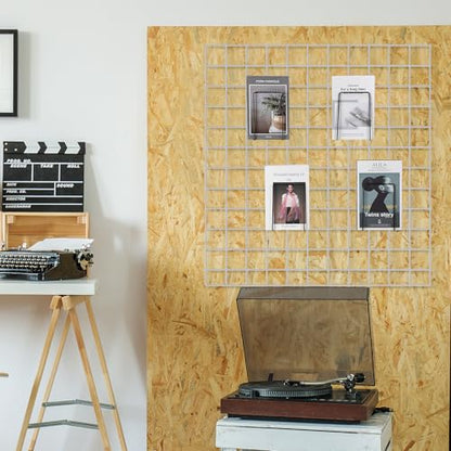 MorningRo 8 Pack Wall Grid Panel Accessories Gridwall Shelf Metal, Black - color: Black
