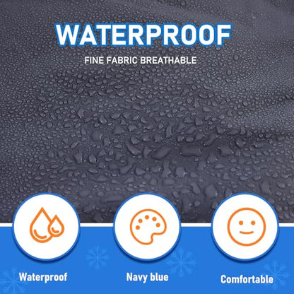 Preboun Thermal Poncho Wearable Hooded Blanket Winter Poncho Wearable Sleeping Bag Water Resistant Windproof for Men Women - color: Black and Dark Grey