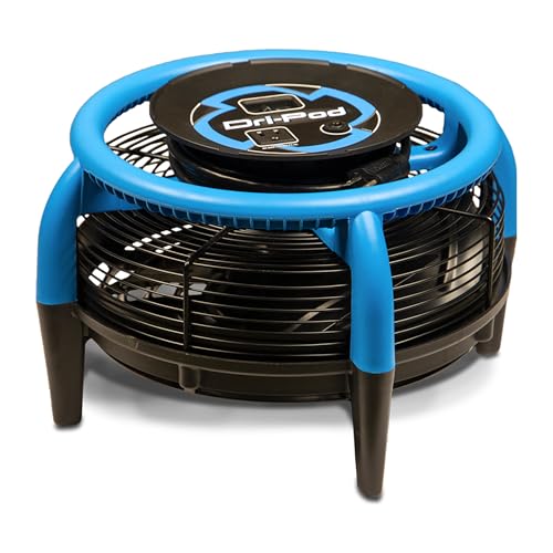 Dri-Eaz Dri-Pod Pro Omnidirectional Floor and Carpet Dryer, Ventilating Floor Dryer for Boats, RVs and Residential Use