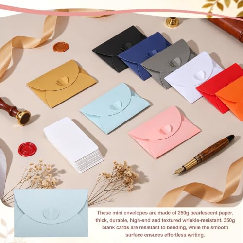 PATIKIL Gift Cards Envelopes (4.1"x 2.8",Light Blue) Mini Heart Clasp 12PCS - color: Light Blue
