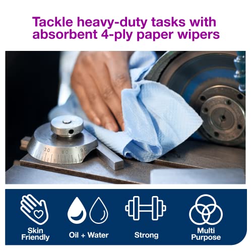 Tork Paper Wiper Centerfeed Blue M2, High Absorbency, 4 x 190 Feet, 132451A - size: 10 inches (Case of 4 Rolls)