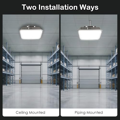 LED Canopy Lights, 100W, 14000LM, 5000K, 0-10V Dimmable - size: 100W 1Pack