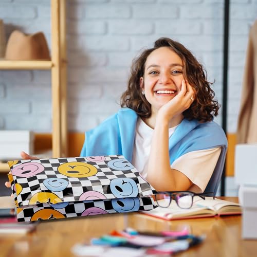 Fuxury Poly Mailers 14.5x19" 500Pcs,Shipping Bag for Clothes,Checkerboard - color: Smile Face, size: 14.5x19" 500pcs