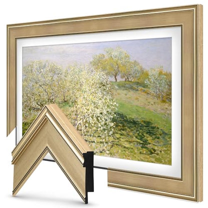 Champagne 43" Deco TV Frame for Samsung The Frame/Pro TVs - size: 43"