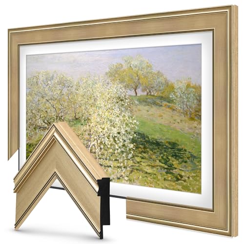Champagne 55" Deco TV Frame for Samsung The Frame/Pro TVs - size: 55"