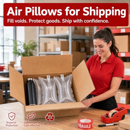 Air Bags for Packing,Inflatable Air Pillows for Shipping with Pump,Package Fillers to Keep Shape,Reseller Supplies to Packing Peanuts Purse Stuffers (5.91 × 9.84 inches/100pcs) - size: 5.91 × 9.84 inches/100pcs