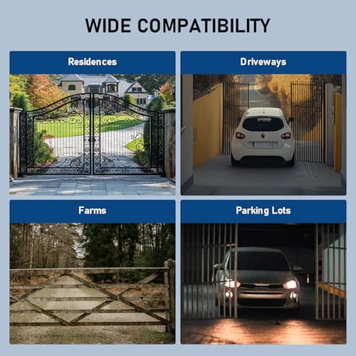 CO-Z Smart Dual Swing Gate Opener for Doors up to 880lb x2, App Compatible - style: Dual 880lb*2 with APP