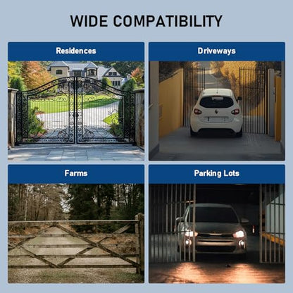 CO-Z Smart Dual Swing Gate Opener for Doors up to 880lb x2, App Compatible - style: Dual 880lb*2 with APP