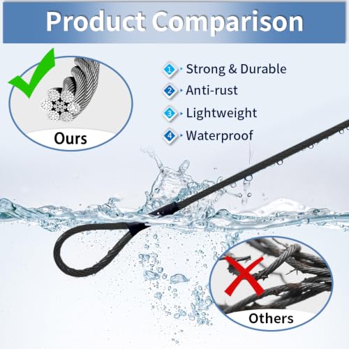 3.3mm Steel Wire Rope Outdoor Travel Security Cable Lock,Braided Steel Coated Safety Cable Luggage Lock,Safety Cable Wire Rope Chain Lock Double Loop Lightweight (Black*5, 12in/30cm) - color: Black*5, size: 12in/30cm