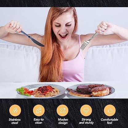 Bokon 200 Pieces Stainless Steel Dinner Forks Bulk, Metal Fork, Stylish - style: Stylish