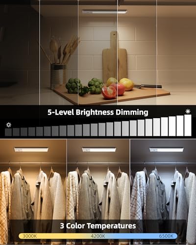 EZVALO 8" Rechargeable Motion Sensor Lights, Under Cabinet Lights - color: Silver, size: 8 Inch